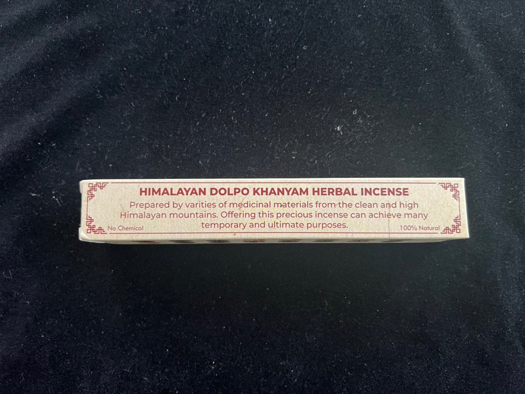 Himalayan Dolpo Khanyam Herbal Incense - Tan Box | Nepal | Approximately 35 - 40 sticks | 7 inches - The Incense Stick