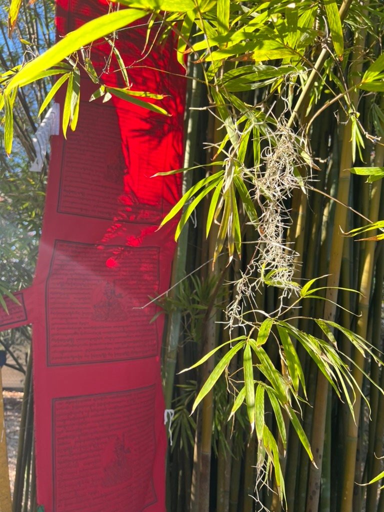 Majestic Flag Guru Padmasambhava Vertical Prayer Flags | Tibetan Prayer Flags | 20 x 90 | 5 images on 1 flag banner - The Incense Stick