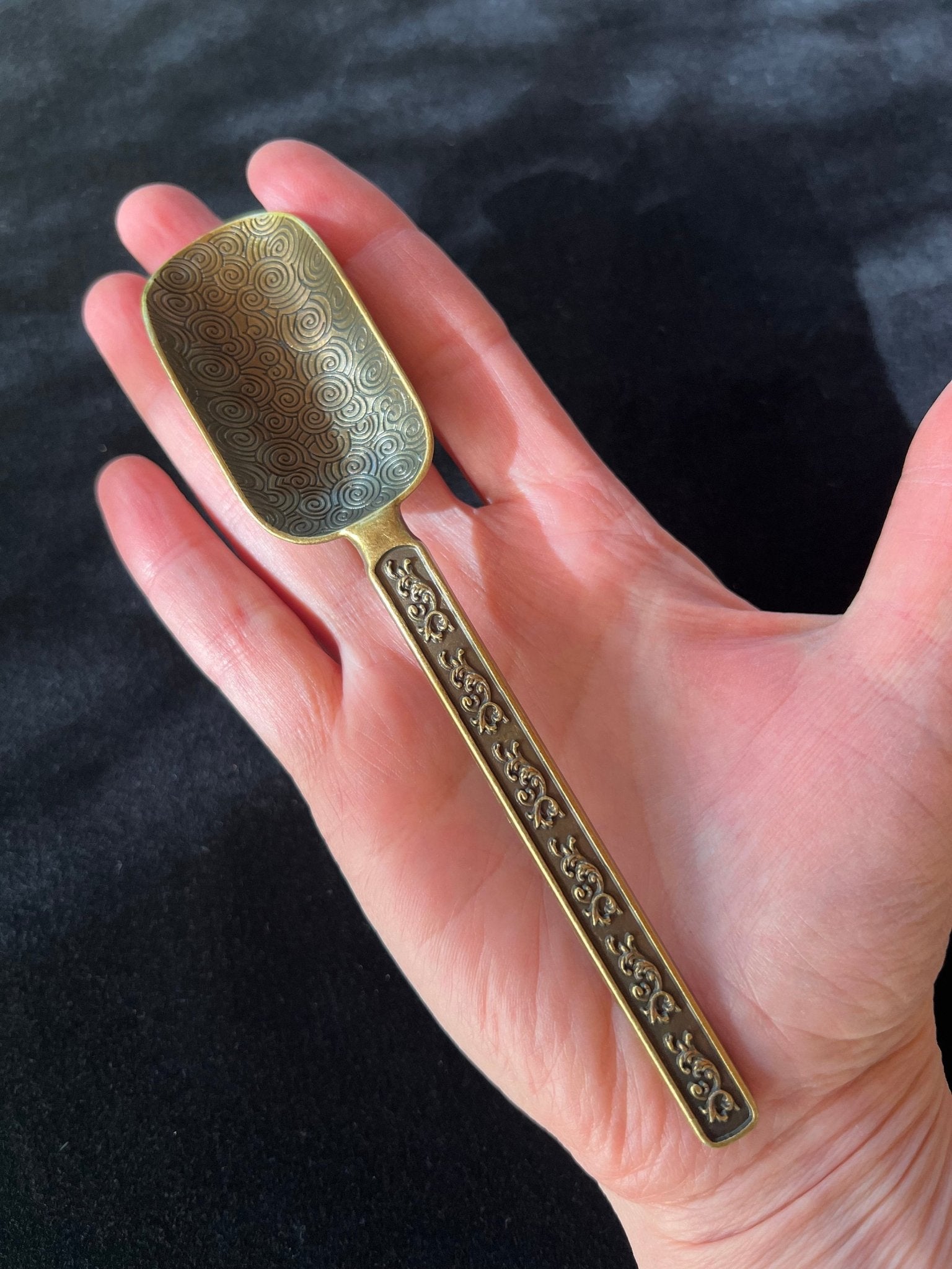 Ash Spoon | Japanese Incense Ceremonies | Brass | 6 inches long - The Incense Stick