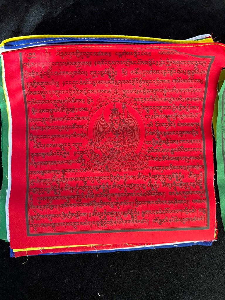 Mixed Deity Tibetan Prayer Flags | 10in x 10in | 1 strand of 25 flags | Highest Quality - The Incense Stick