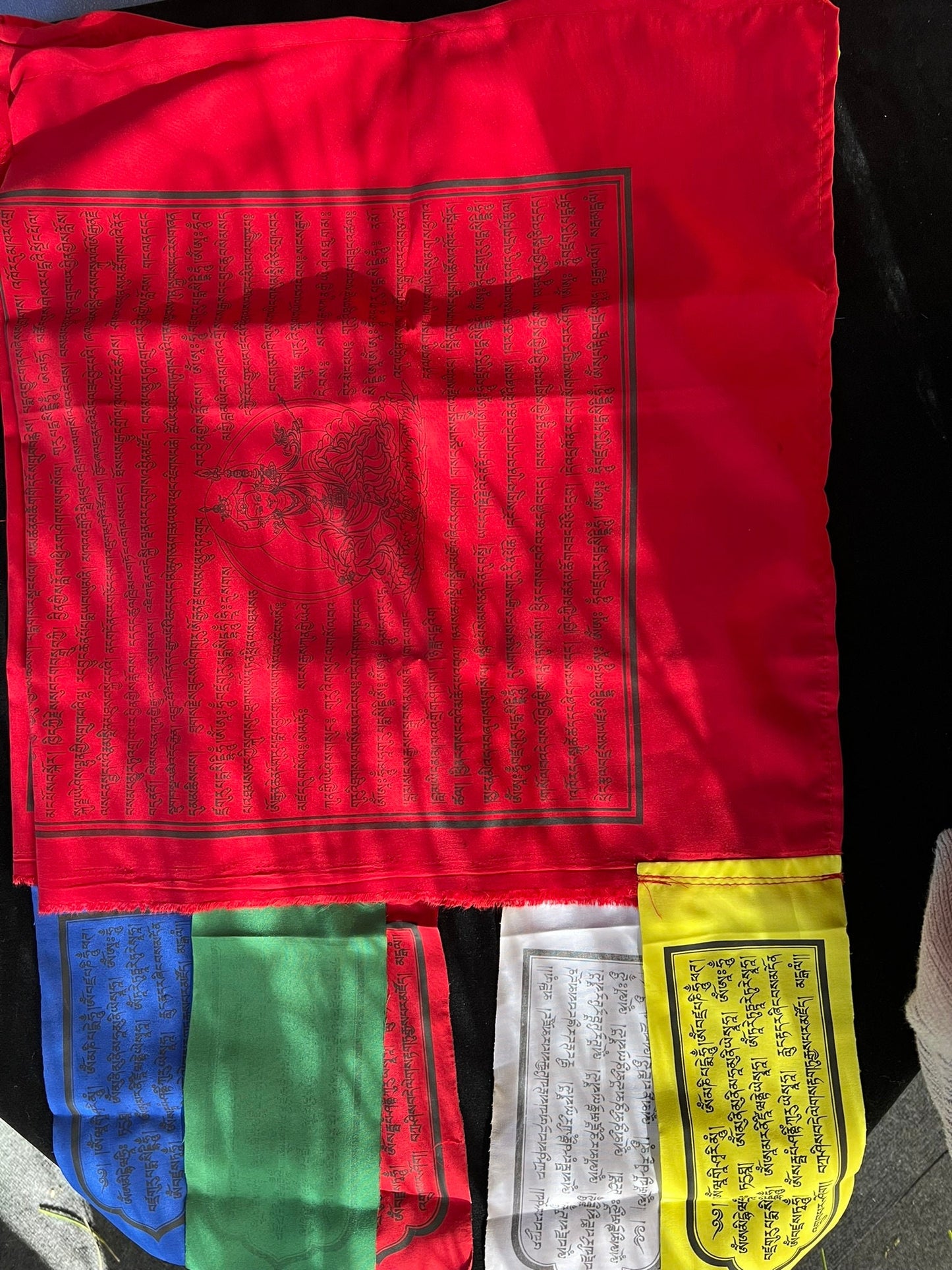 Majestic Flag Guru Padmasambhava Vertical Prayer Flags | Tibetan Prayer Flags | 20 x 90 | 5 images on 1 flag banner - The Incense Stick