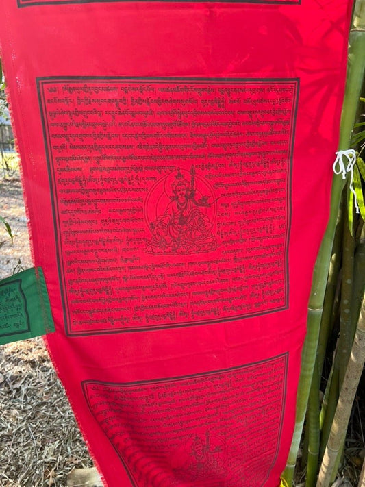 Majestic Flag Guru Padmasambhava Vertical Prayer Flags | Tibetan Prayer Flags | 20 x 90 | 5 images on 1 flag banner - The Incense Stick