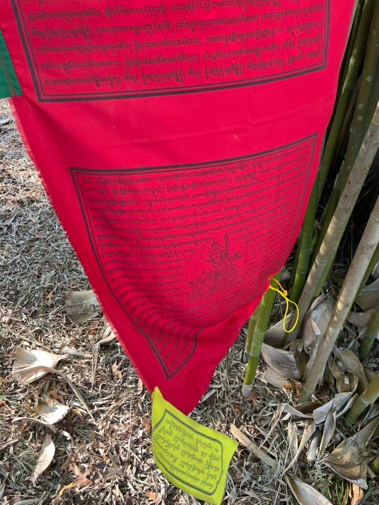 Majestic Flag Guru Padmasambhava Vertical Prayer Flags | Tibetan Prayer Flags | 20 x 90 | 5 images on 1 flag banner - The Incense Stick