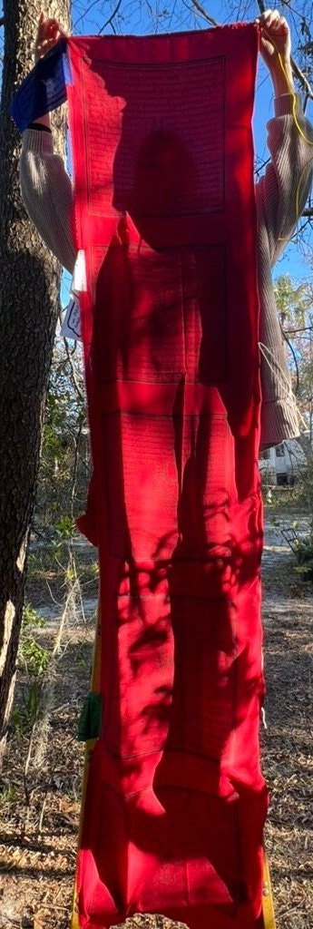 Majestic Flag Guru Padmasambhava Vertical Prayer Flags | Tibetan Prayer Flags | 20 x 90 | 5 images on 1 flag banner - The Incense Stick