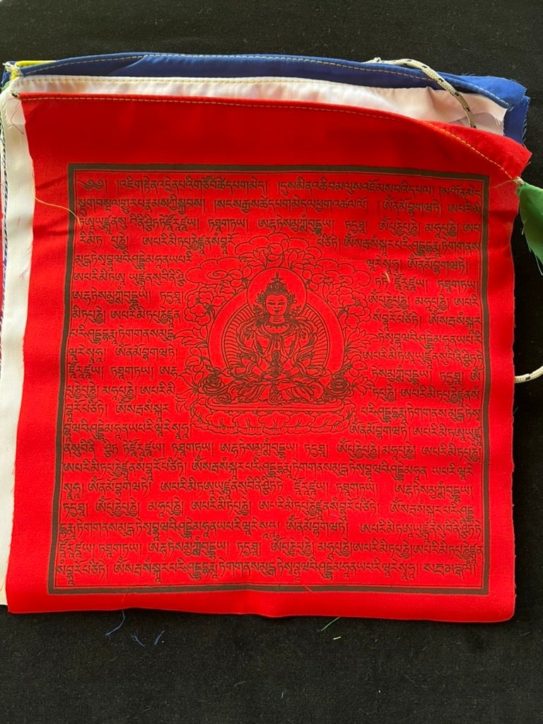 Mixed Deity Tibetan Prayer Flags | 13in x 13in | 1 strand of 25 flags | Highest Quality - The Incense Stick