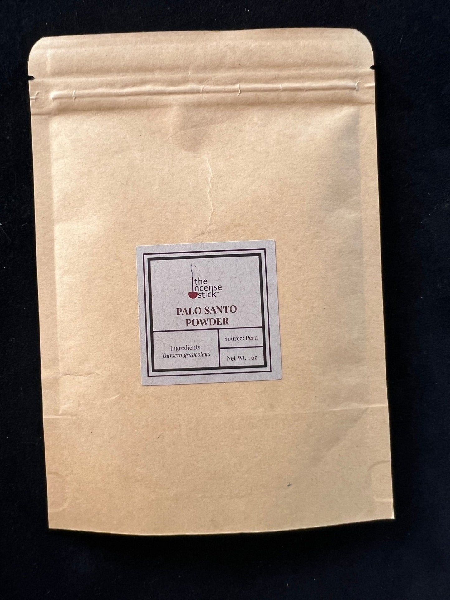 Palo Santo Powder| 1 oz | Peru | Bursera graveolens | Incense Base | Zipper Pouch - The Incense Stick