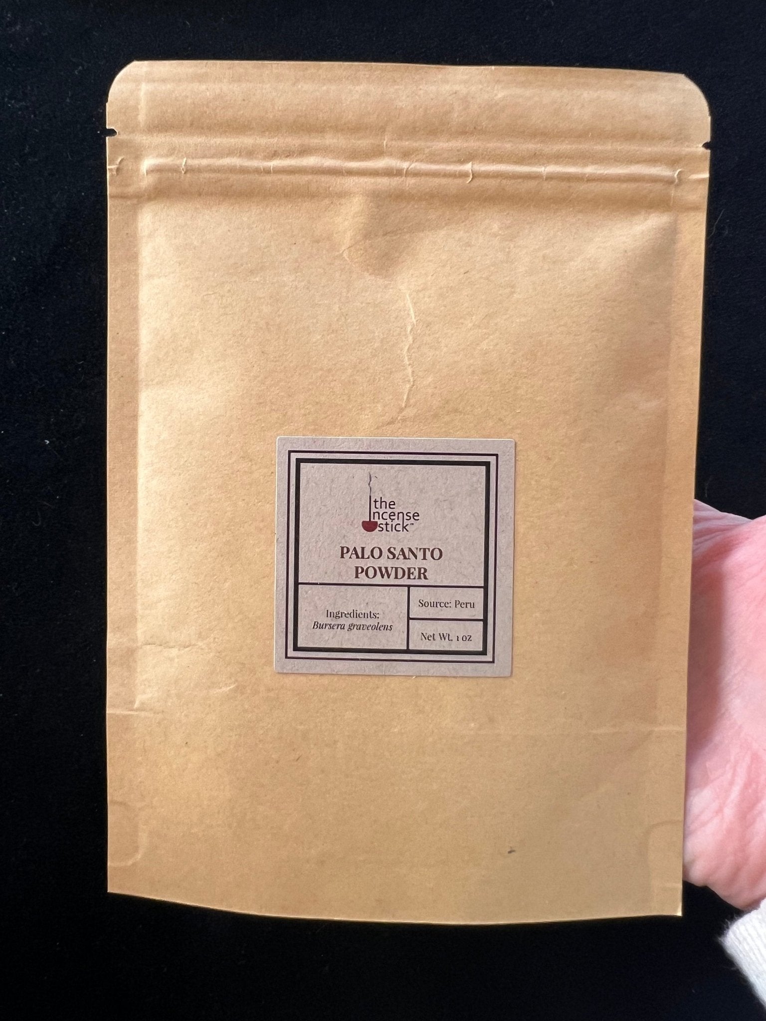 Palo Santo Powder| 1 oz | Peru | Bursera graveolens | Incense Base | Zipper Pouch - The Incense Stick