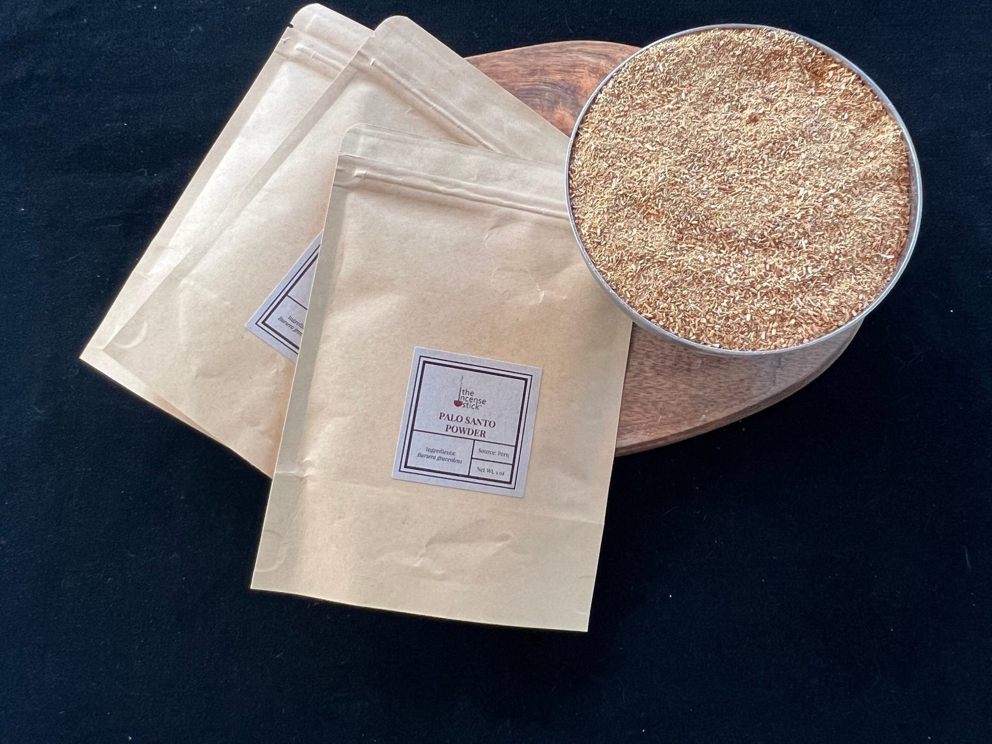 Palo Santo Powder| 1 oz | Peru | Bursera graveolens | Incense Base | Zipper Pouch - The Incense Stick