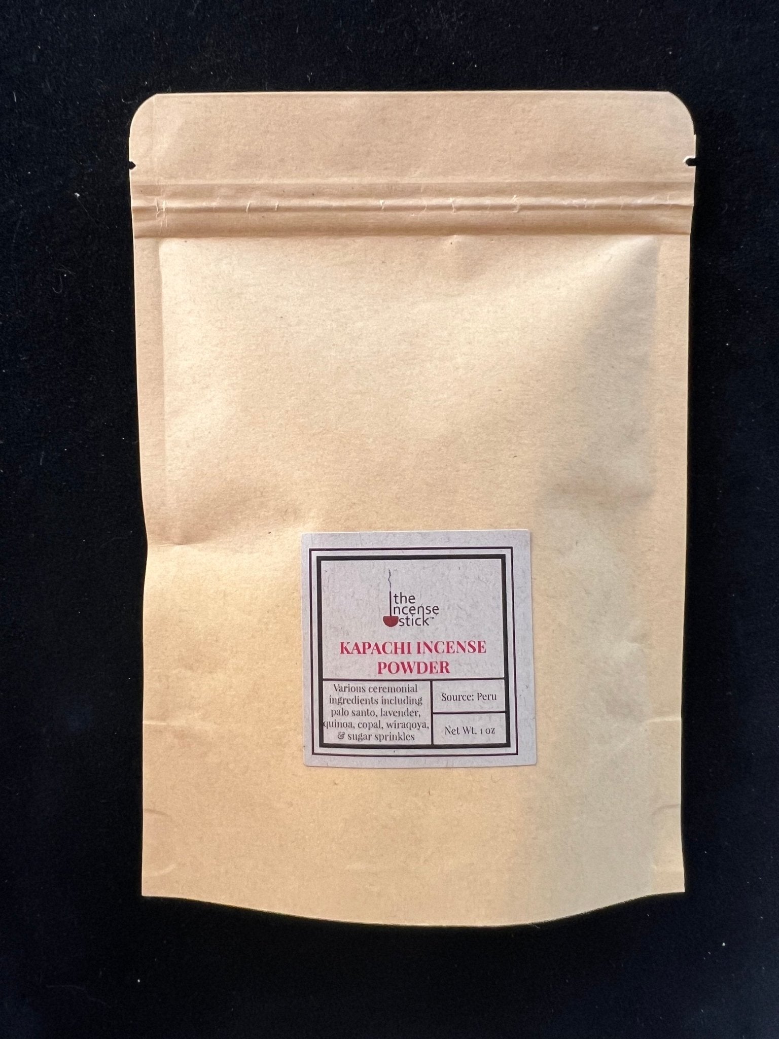 Kapachi Incense Powder| 1 oz | Peru | Various ingredients | Zipper Pouch - The Incense Stick
