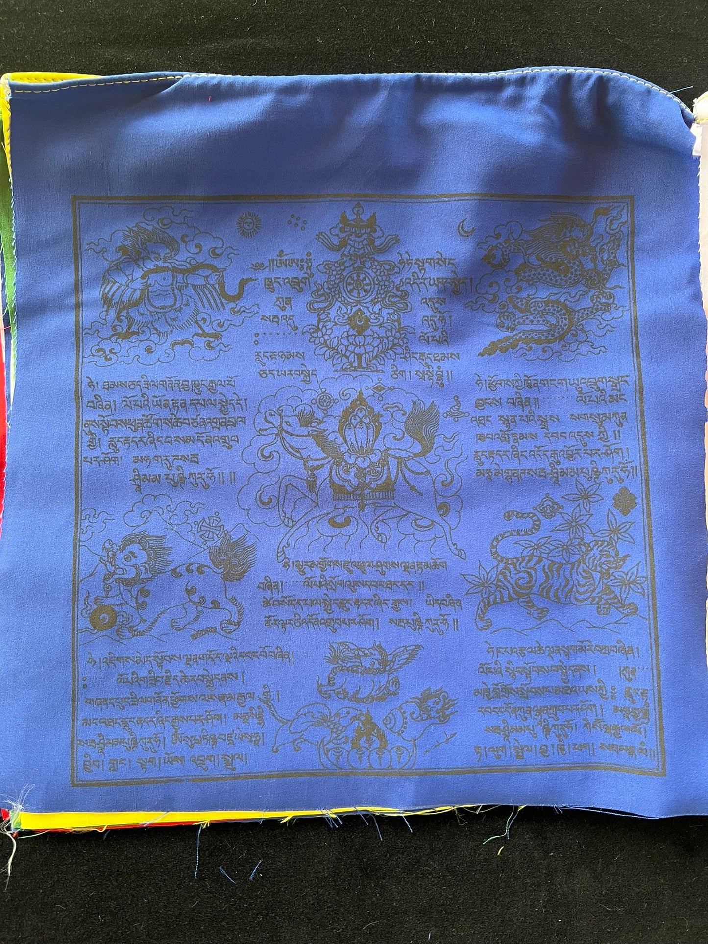 Mixed Deity Tibetan Prayer Flags | 13in x 13in | 1 strand of 25 flags | Highest Quality - The Incense Stick