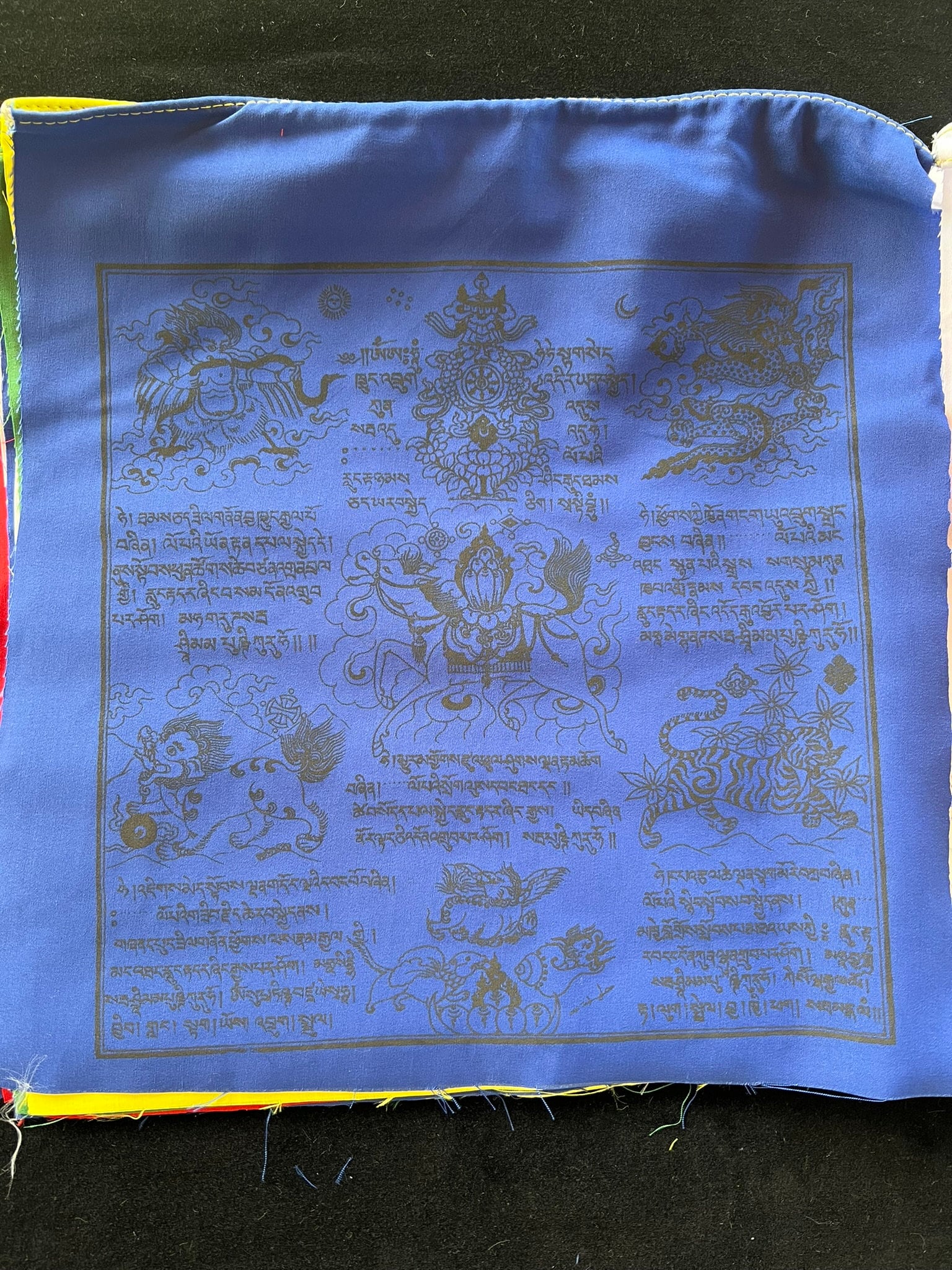 Mixed Deity Tibetan Prayer Flags | 13in x 13in | 1 strand of 25 flags | Highest Quality - The Incense Stick