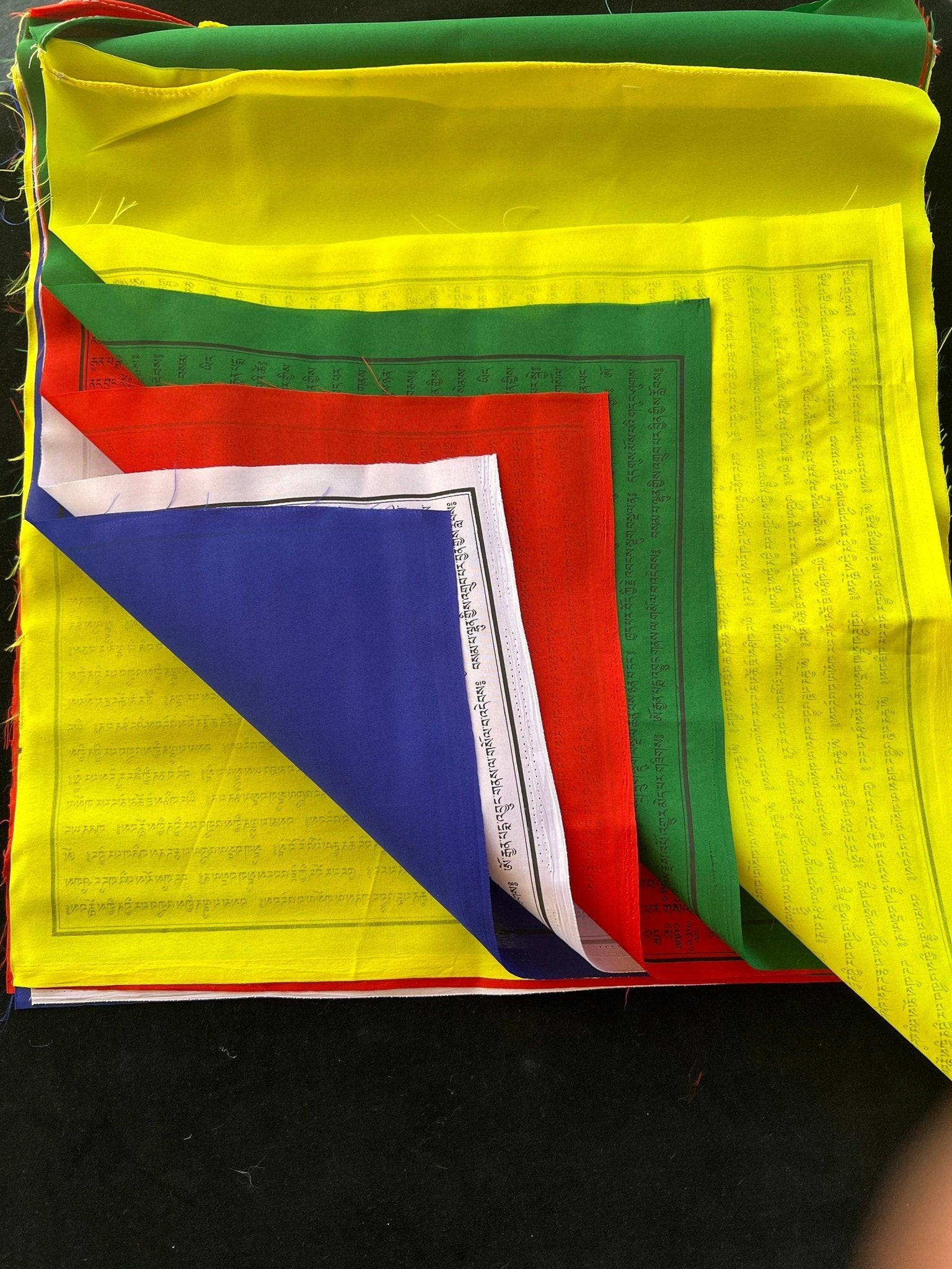 Sampa Lhundrupma Prayer Flags | Tibetan Prayer Flags | 17 x 20 | Set of 15 | Guru Padmasambhava | Spontaneously Fulfills All Wishes - The Incense Stick