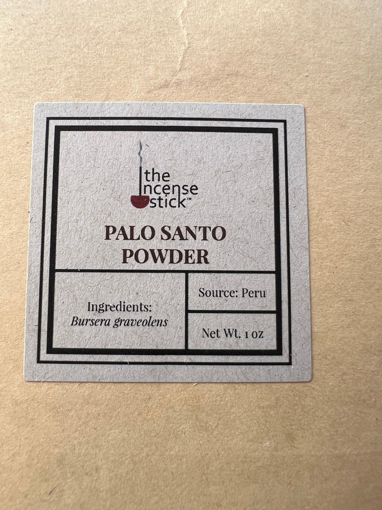 Palo Santo Powder| 1 oz | Peru | Bursera graveolens | Incense Base | Zipper Pouch - The Incense Stick